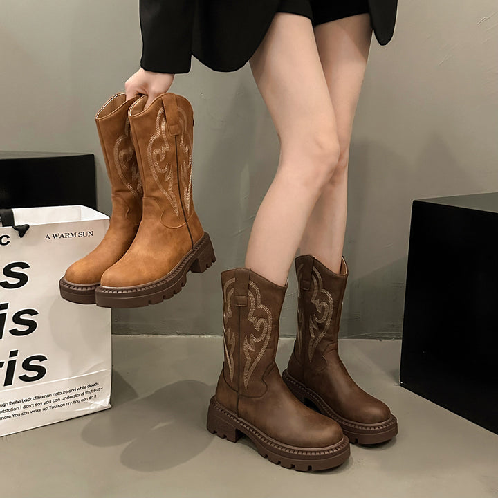 Damen Stiefel im Western-Stil Drune