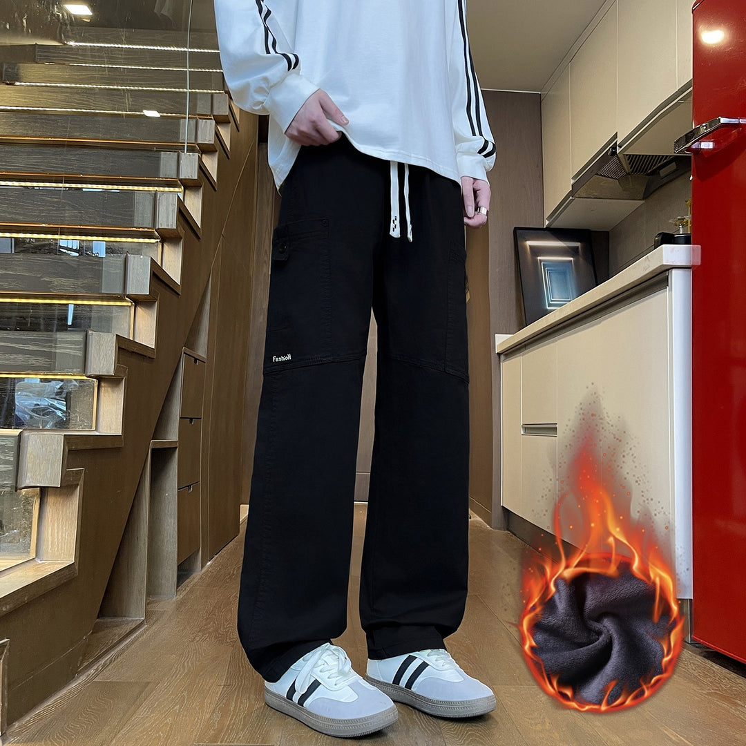 Herren Weite Cargo-Hose mit Thermofutter, Kordelbund & Utility-Taschen Drune