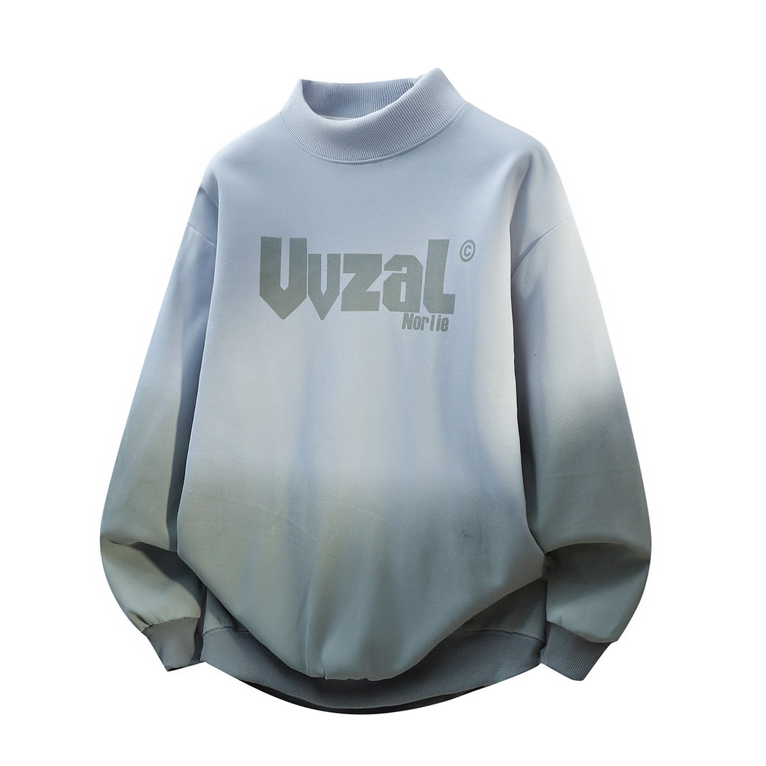 Unisex Oversize-Sweatshirt mit Stehkragen, Farbverlauf & markantem Logoprint Drune