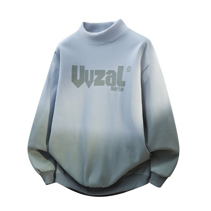 Unisex Oversize-Sweatshirt mit Stehkragen, Farbverlauf & markantem Logoprint Drune