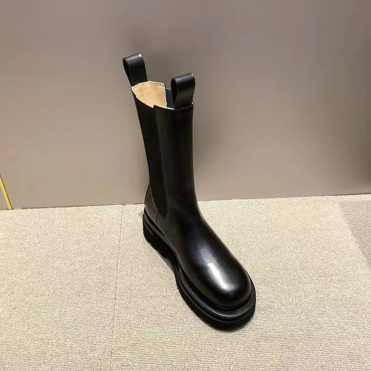 Damen nan Chelsea-Boots mit elastischem Einsatz und markanter Profilsohle Drune