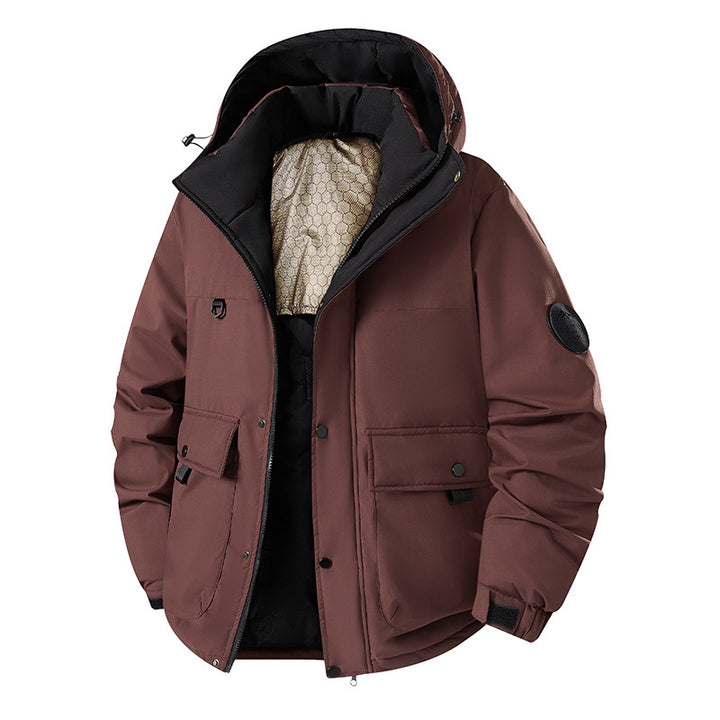 Herren Isolierter Urban-Parka mit Stehkragen und verdeckter Kapuze Drune