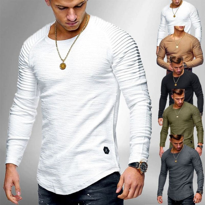 Herren Langarmshirt mit strukturiertem Design Drune