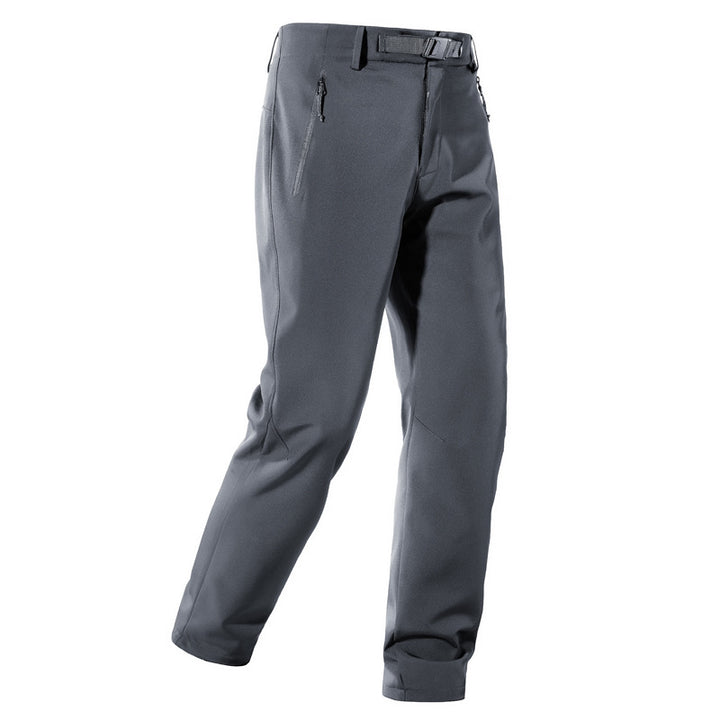 Herren Softshell-Outdoorhose mit engem Tapered‑Schnitt, integriertem Gürtel & Reißverschlusstaschen Drune