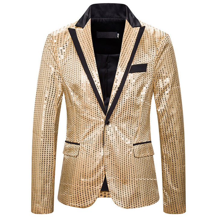 Herren eleganter Pailletten Blazer mit modernem Schnitt Drune