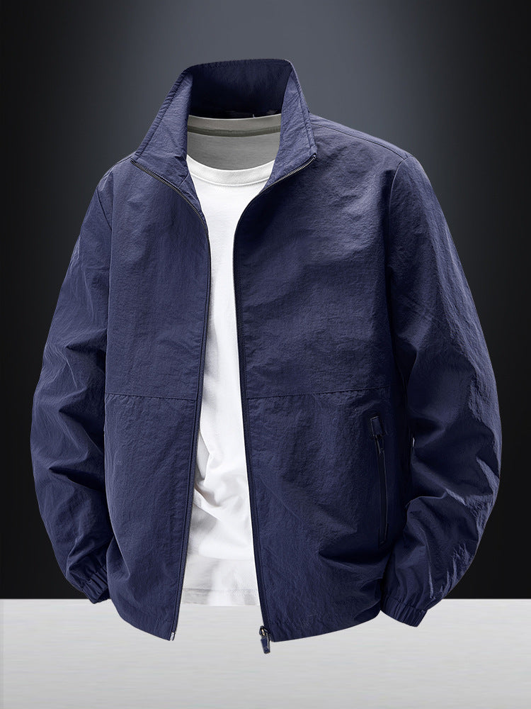 Herren Leichte Outdoorjacke mit hohem Kragen Drune