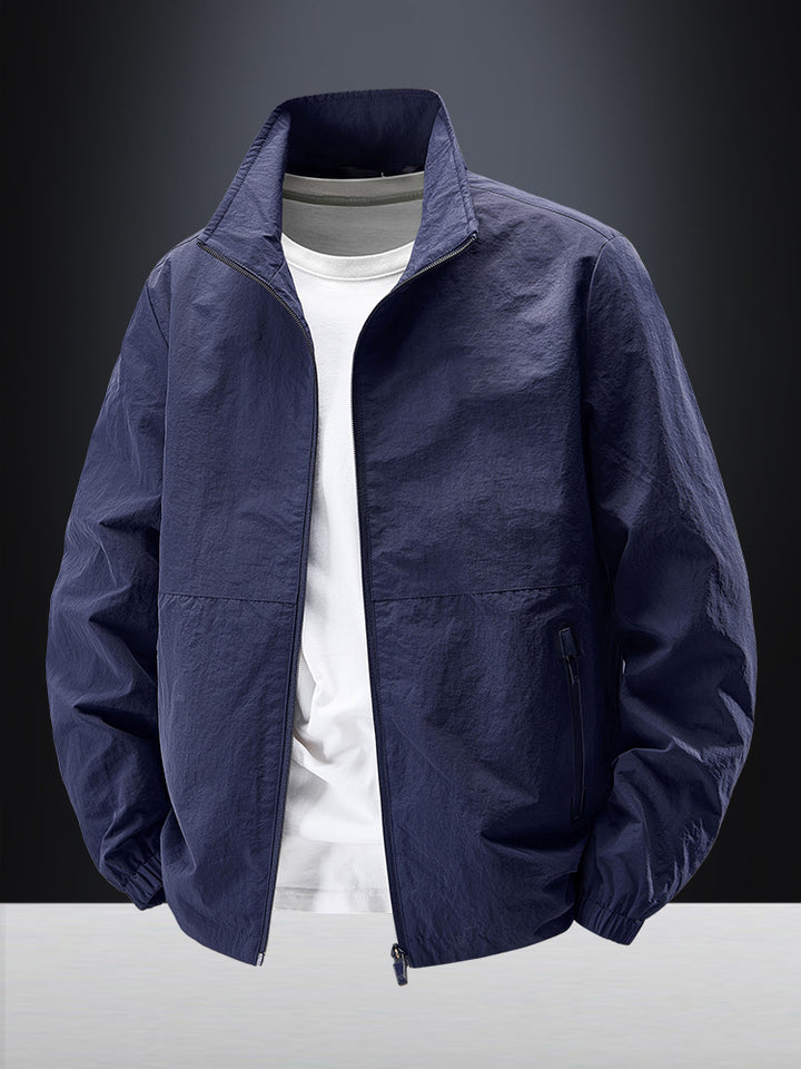 Herren Leichte Outdoorjacke mit hohem Kragen Drune