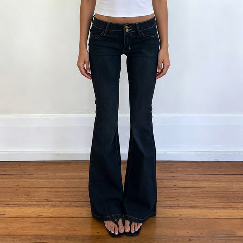 Damen Bootcut Jeans mit hohem Taillenbund und eleganter Nahtführung Drune