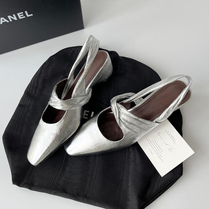 Damen Elegante spitze Pumps mit feinem Riemendesign Drune