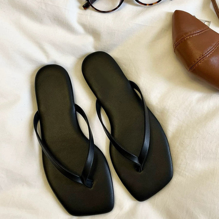 Damen Zehentrenner-Sandalen mit elegantem Riemendesign und ergonomischem Fußbett Drune