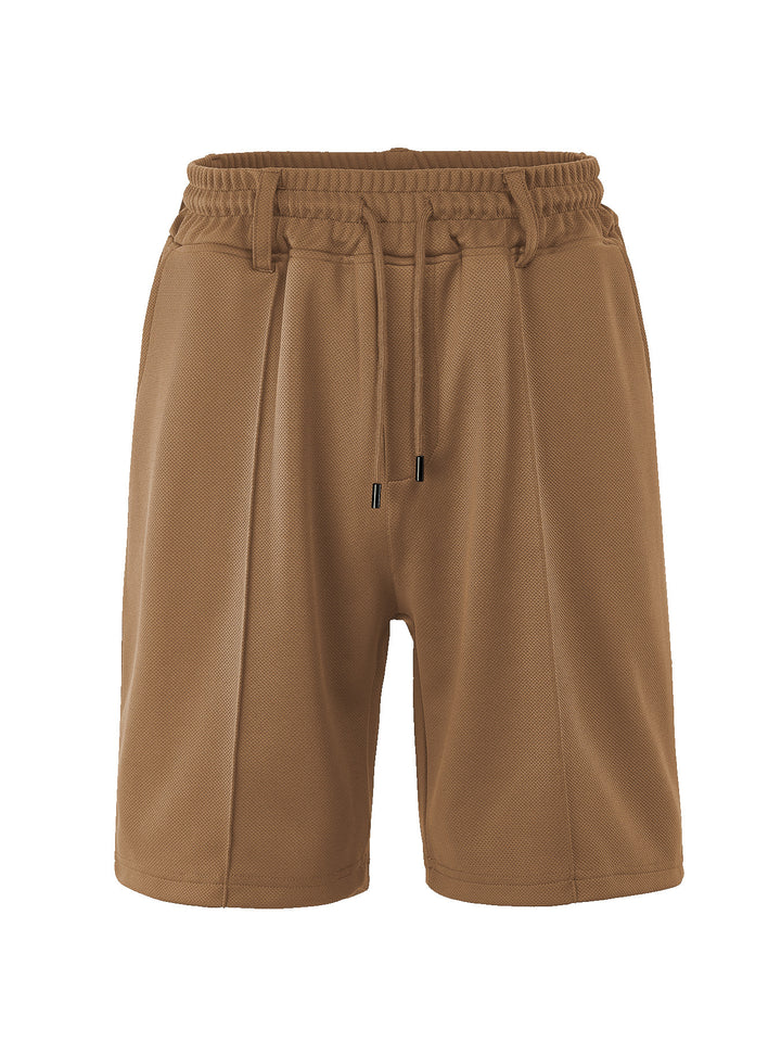 Herren nan knielange Sportshorts mit Netzstruktur, elastischem Tunnelzug und Gürtelschlaufen Drune