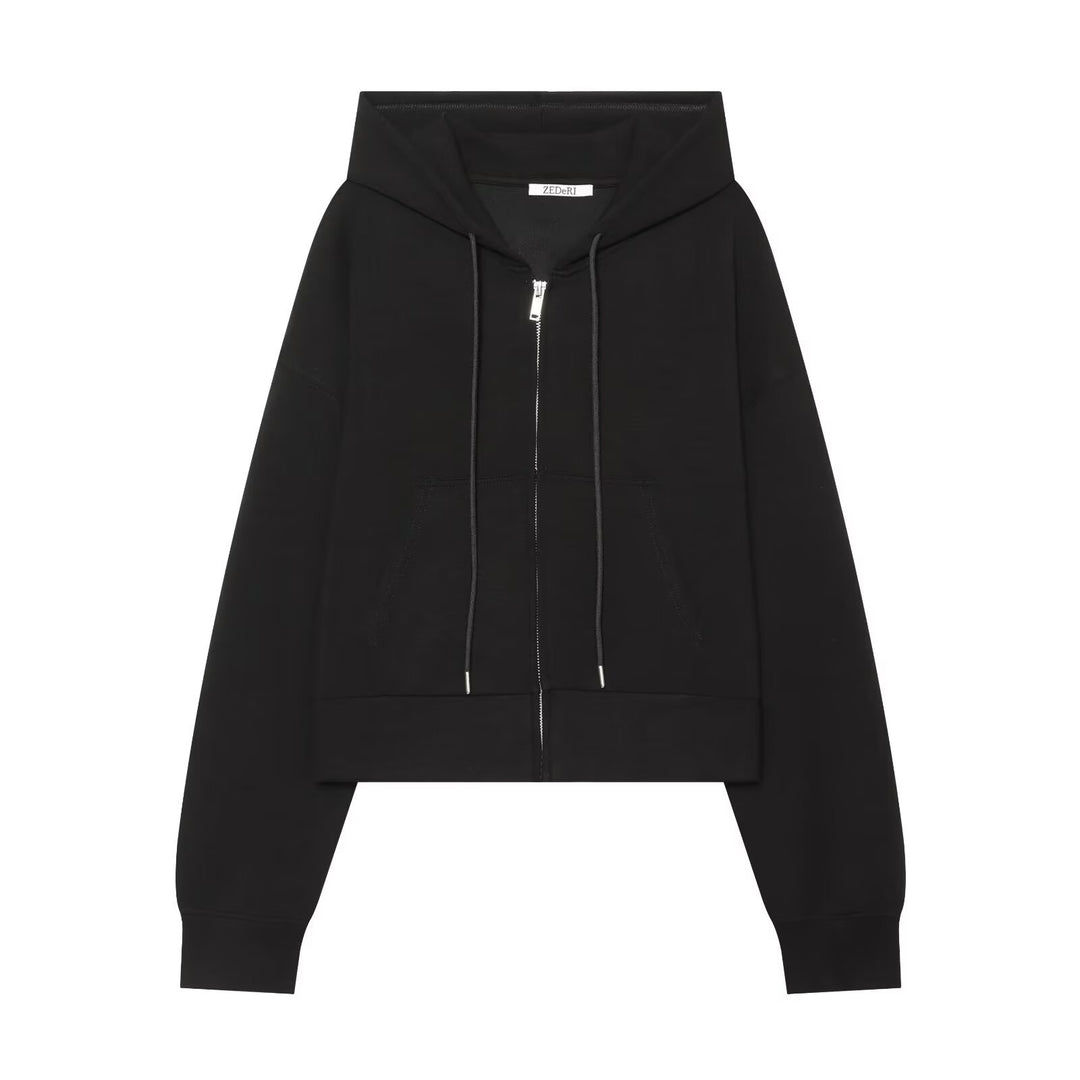 Damen Weite High‑Waist Jersey-Hose mit Tunnelzug und weitem Bein Drune