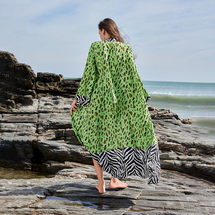 Damen modischer Strandkimono mit auffälligen Mustern Drune