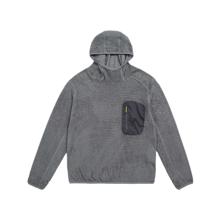 Unisex kuscheliger Kapuzen-Fleecepullover mit Brust-Reißverschlusstasche und elastischem Saum Drune