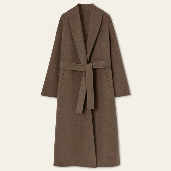 Damen eleganter Mantel mit weichem Kragen Drune