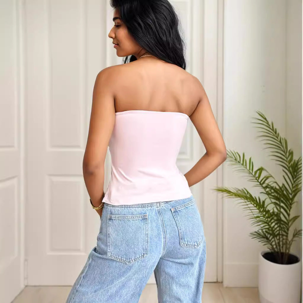 Damen Wickeloberteil mit raffiniertem Rüschendesign Drune