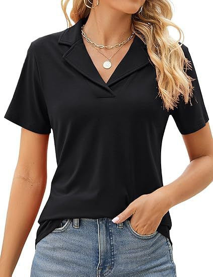 Damen Poloshirt mit kurzem Arm und modernem Kragen Drune