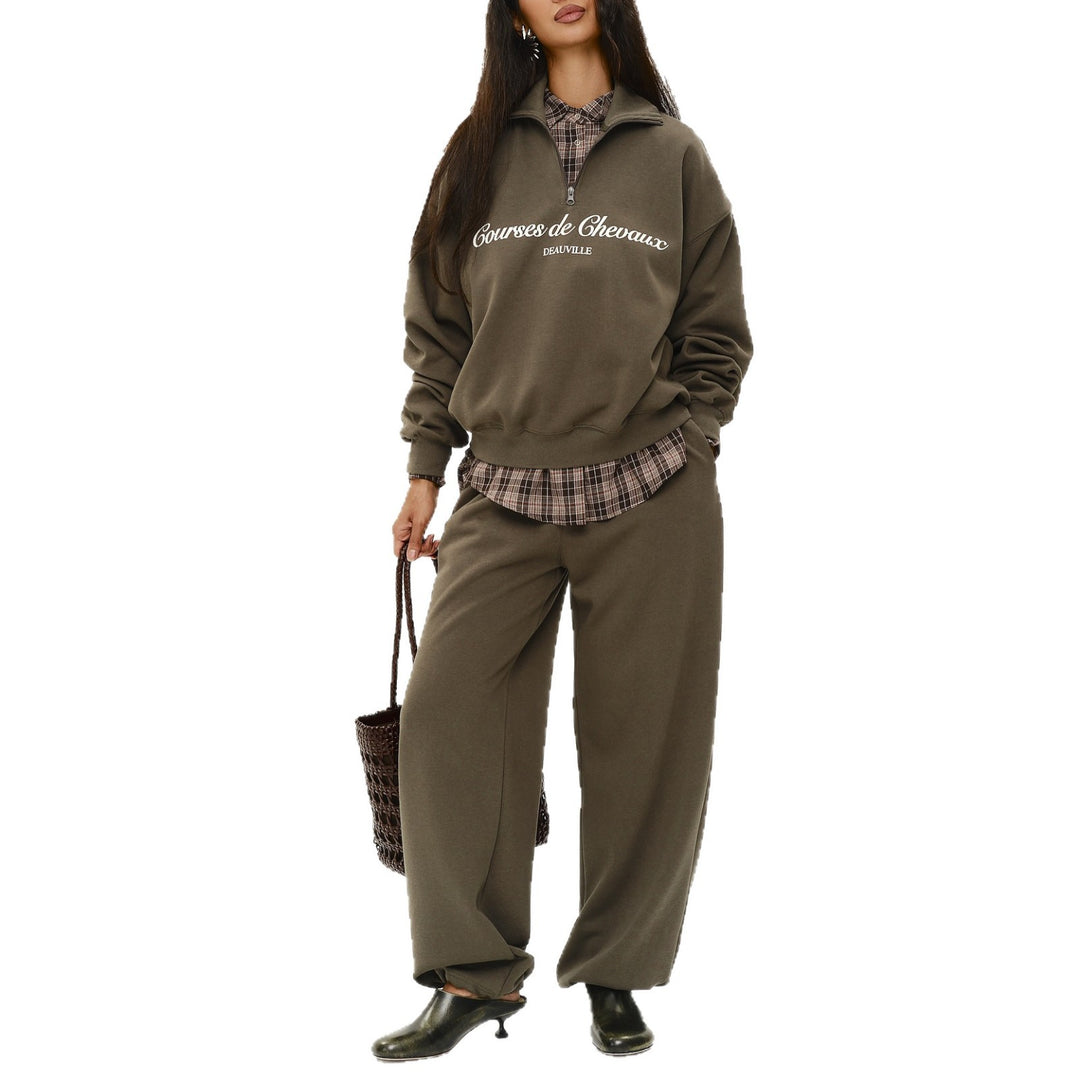 Damen Urbaner Sweatshirt mit hohen Kragen Drune