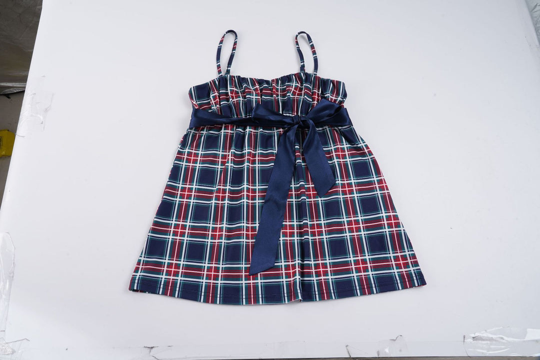 Damen sommerliches Trägerkleid mit eleganter Schleifenverzierung Drune