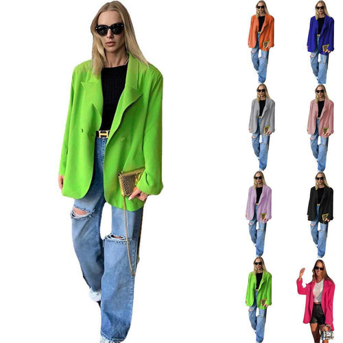 [Damen] Leichter Oversize-Strandblazer als lässiges Cover-Up mit fallendem Revers Drune