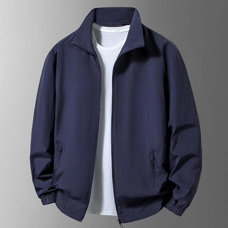 Herren Leichte Übergangsjacke mit hohem Kragen und praktischen Taschen Drune