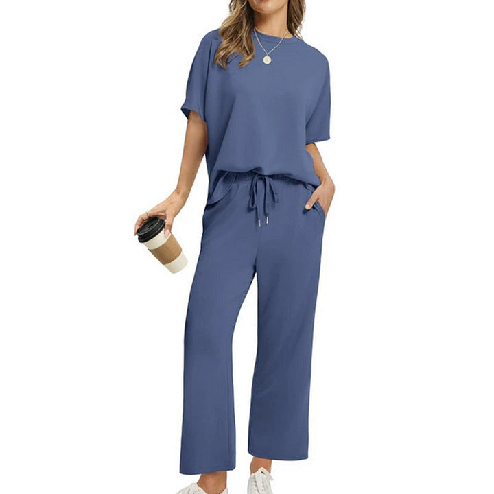 Damen Bequemes Freizeitanzug-Set mit lockerem Schnitt und stilvollen Taschen Drune