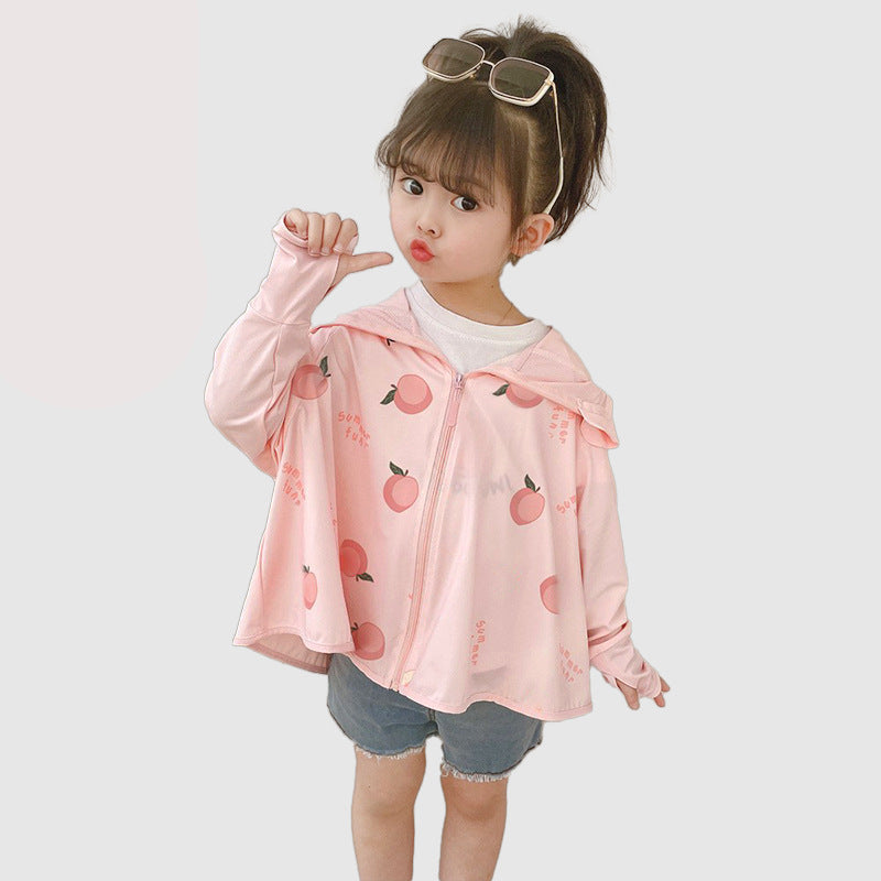 Kinder UV-Schutzjacke mit Kapuze und leichten atmungsaktiven Eigenschaften Drune