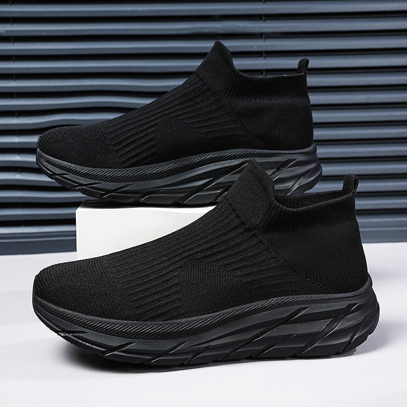 Unisex nahtloser Strick-Sock-Sneaker mit hohem Plateausohle Profil und gepolstertem Komfortfußbett Drune