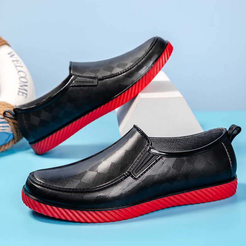 Herren Elegante wasserdichte Slipper mit strukturierter Oberfläche und profilierter Lightweight-Sohle Drune