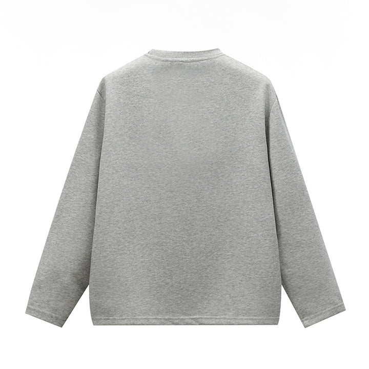 Unisex Oversize Rundhals-Sweatshirt mit Raglannähten und feiner Struktur Drune