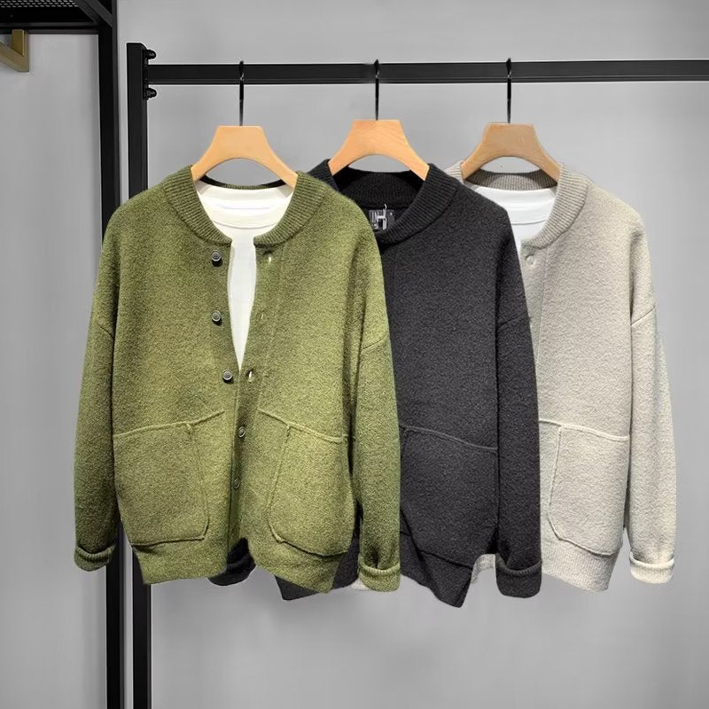 Damen Bequemer Cardigan mit Knopfleiste und Taschen Drune