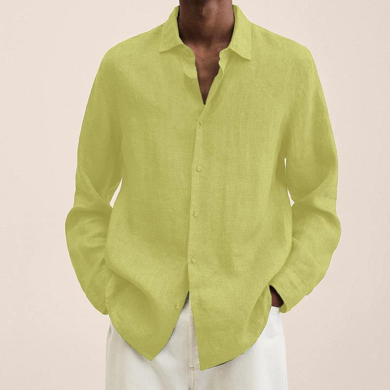 Herren nan leichtes Leinenhemd mit klassischem Kragen und lässigem Relaxed Fit Drune