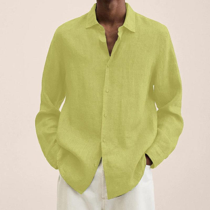 Herren nan leichtes Leinenhemd mit klassischem Kragen und lässigem Relaxed Fit Drune