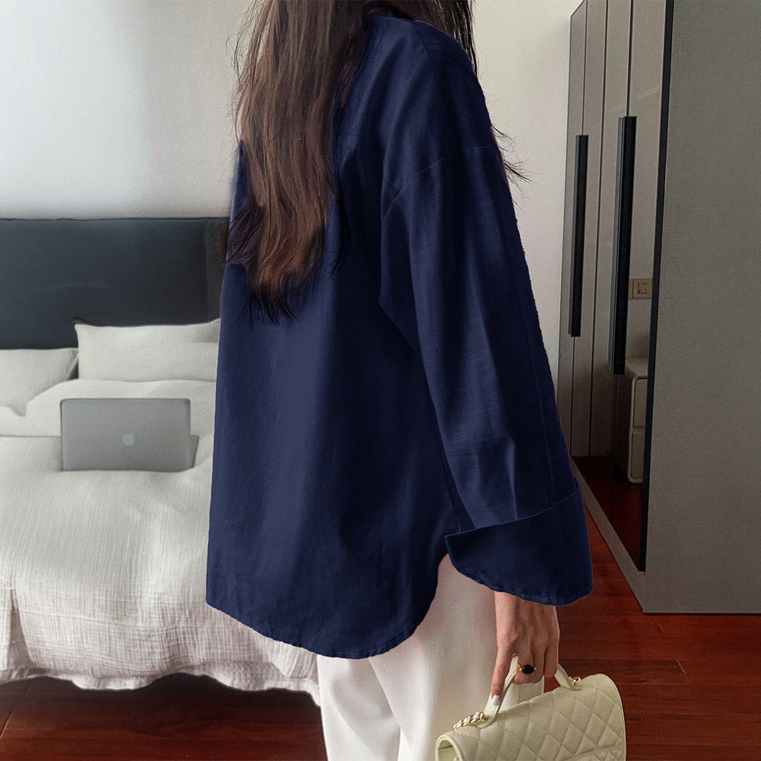 Damen nan zweiteiliges Sommer-Set aus leichtem Oversize-Hemd und ärmellosem Mini-Kleid Drune