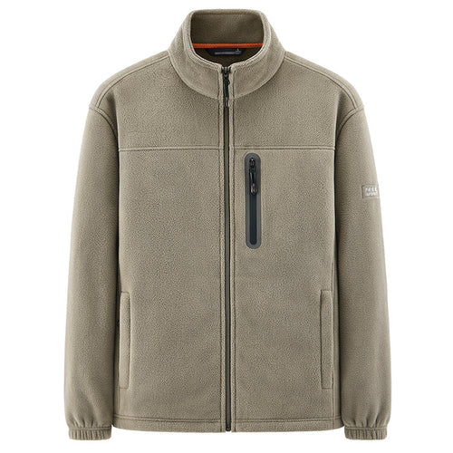 Herren Isolierende Mikrofleece-Funktionsjacke mit wasserdichter Brusttasche und Stehkragen Drune