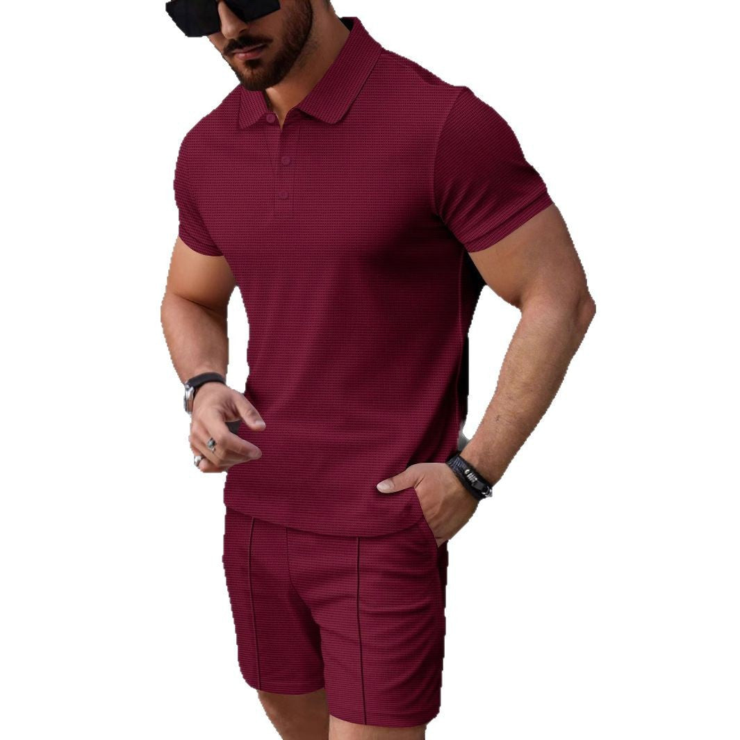 Herren Poloshirt und Shorts Set Drune