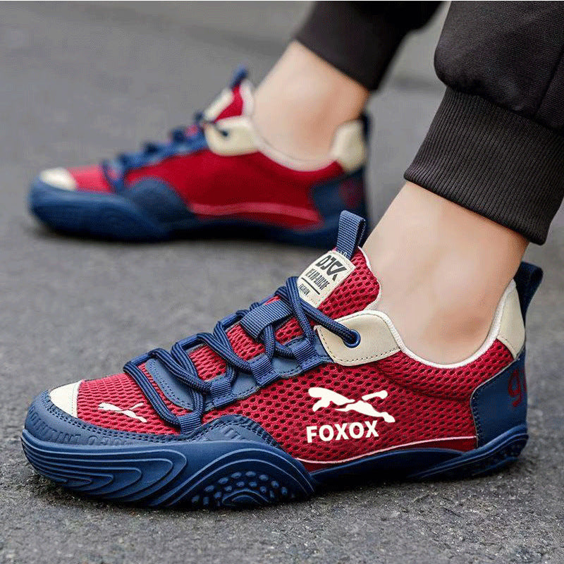 Herren Atmungsaktiver Mesh-Trail-Sneaker mit verstärkter Profilsohle und gepolstertem Komfortschaft Drune