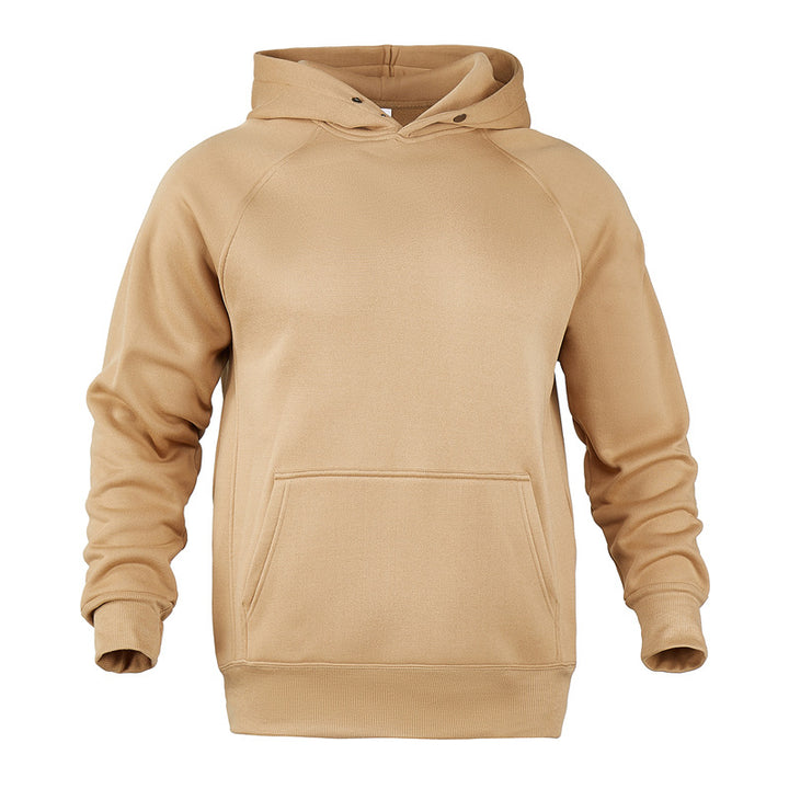 Unisex nan weicher Baumwollfleece Kapuzenpullover mit Kängurutasche und Raglanärmeln Drune