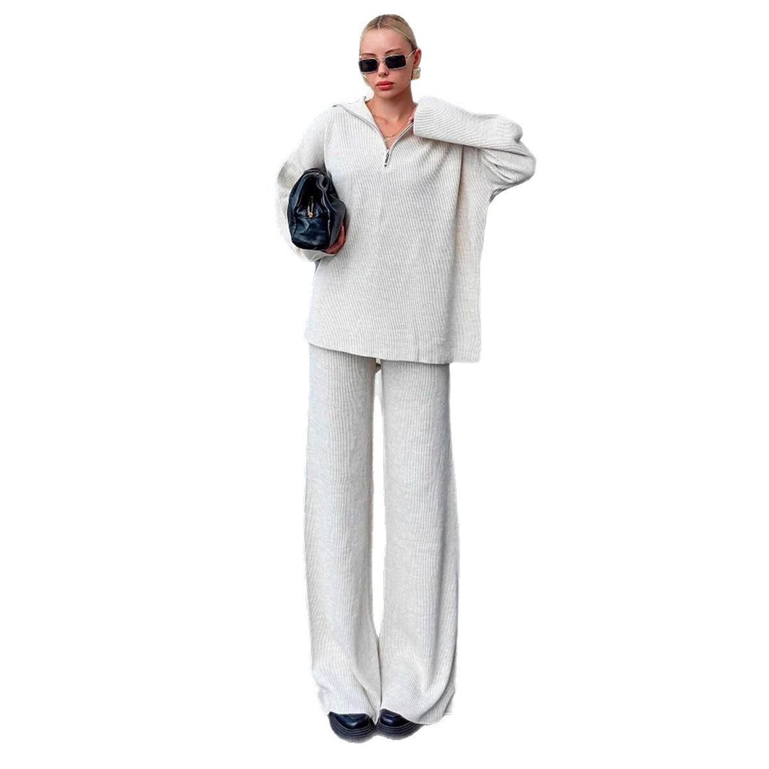 Damen lässiger Hoodie und weite Lounge-Hose Set Drune