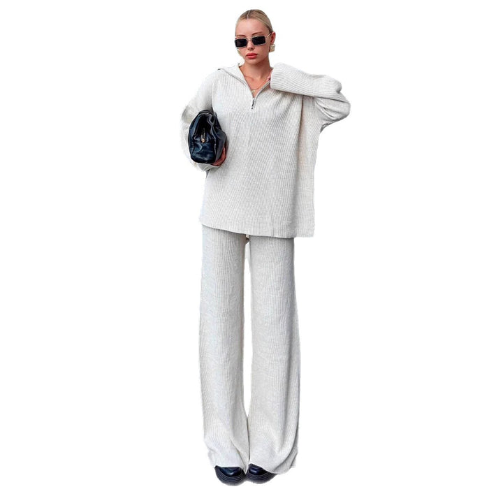 Damen lässiger Hoodie und weite Lounge-Hose Set Drune