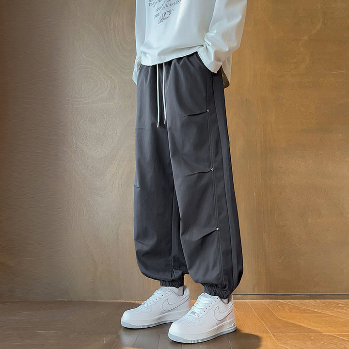 Herren Lässige Freizeithose mit elastischem Bund und seitlichen Taschen