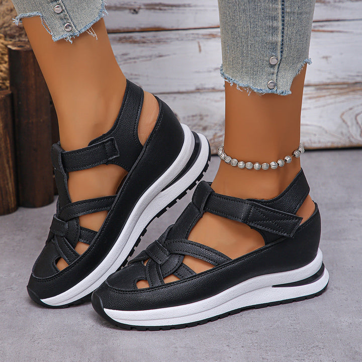 Damen Wedge-Sandalen mit verstellbarem Riemendesign und gepolsterter Innensohle Drune