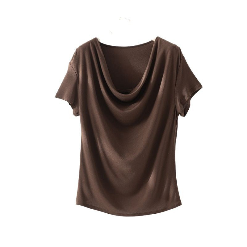 Damen Relaxed Fit Drape Top Drune