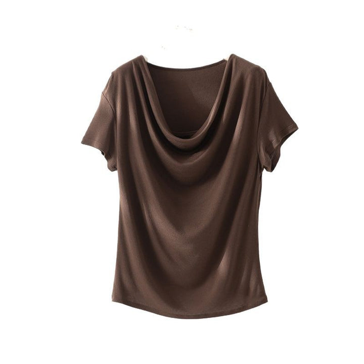 Damen Relaxed Fit Drape Top Drune