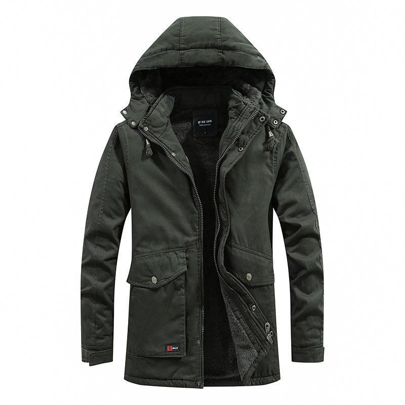 Herren City-Parka mit Teddyfutter, Kapuze und winddichter Innenleiste Drune