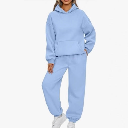 Damen nan gemütliches Oversize Hoodie und Jogginghose Set aus weicher Baumwollmischung Drune