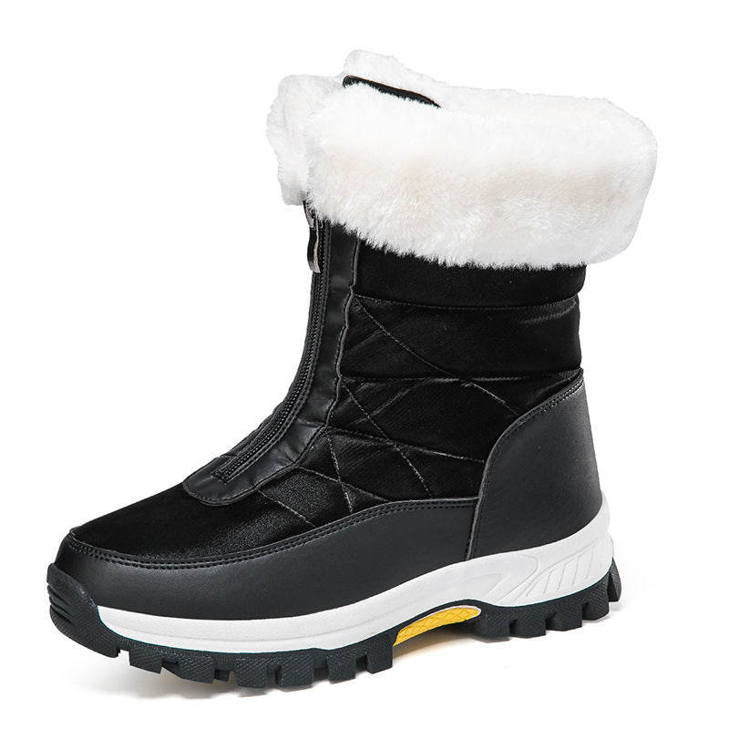 Damen thermoisolierte Winterstiefel mit wasserdichter Außensohle und bequemem Futter Drune