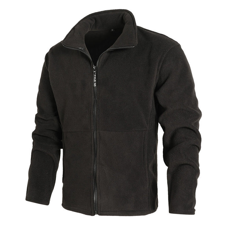 Herren Leichte Fleecejacke mit Stehkragen und durchgehendem Reißverschluss Drune