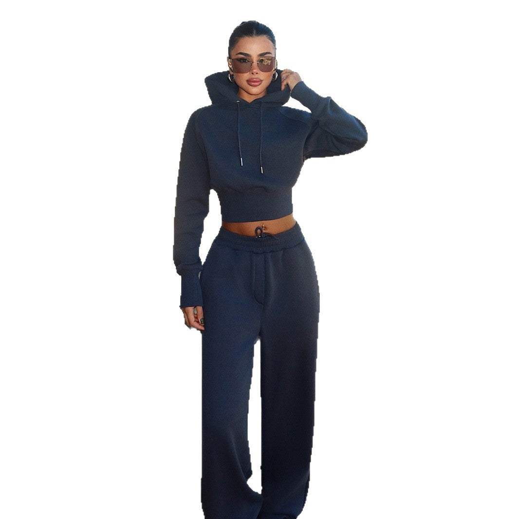 Damen cropped Hoodie und weite Jogginghose im lässigen Design Drune
