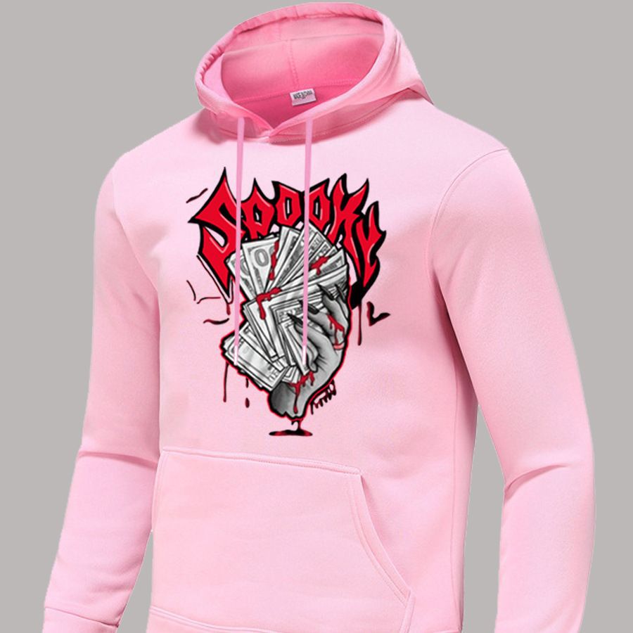 Herren Hoodie mit auffälligem Grafikerdruck und bequemen Kängurutaschen Drune
